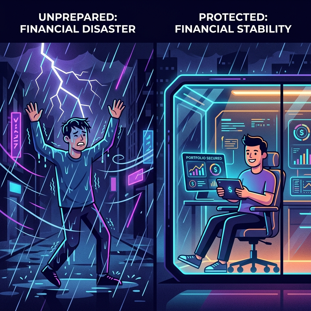 Unprepared vs Protected Financial Disaster